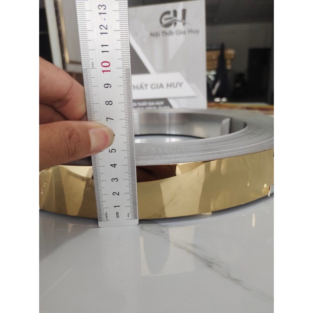 Nẹp Lập Là inox Vàng Gương- Giá cho 1 mét dài nẹp vàng