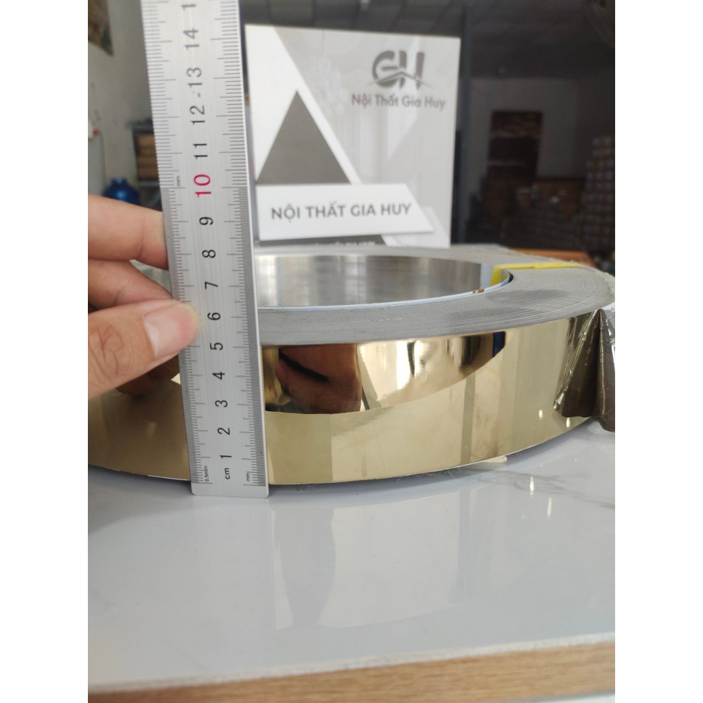 Nẹp Lập Là inox Vàng Gương- Giá cho 1 mét dài nẹp vàng