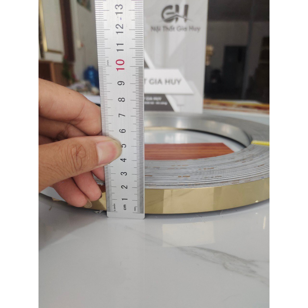 Nẹp Lập Là inox Vàng Gương- Giá cho 1 mét dài nẹp vàng