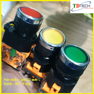 Nút nhấn nhả không đèn ON OFF phi 22 , 1NO 1NC