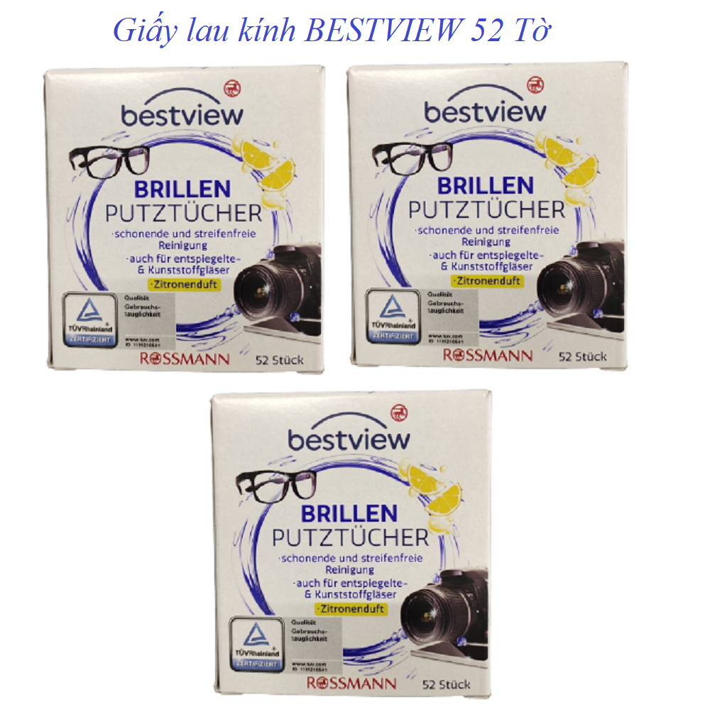 Giấy Lau Kính, Lau Màn Hình Điện Thoại,Lau Máy Ảnh  Best View ,VISIOMAX 52 miếng