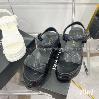 Sandal cn quai ngang trần chỉ đế xuồng basic fullbox