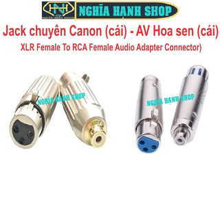 Đầu chuyển jack canon sang av cái - jack canon cái ra av hoa sen cái - jack chuyển canon ra hoa sen av - 1 chiếc