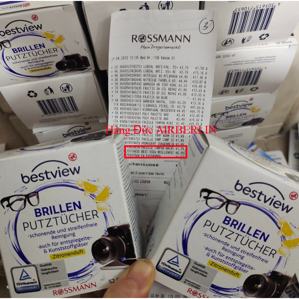 Giấy Lau Kính, Lau Màn Hình Điện Thoại,Lau Máy Ảnh  Best View ,VISIOMAX 52 miếng