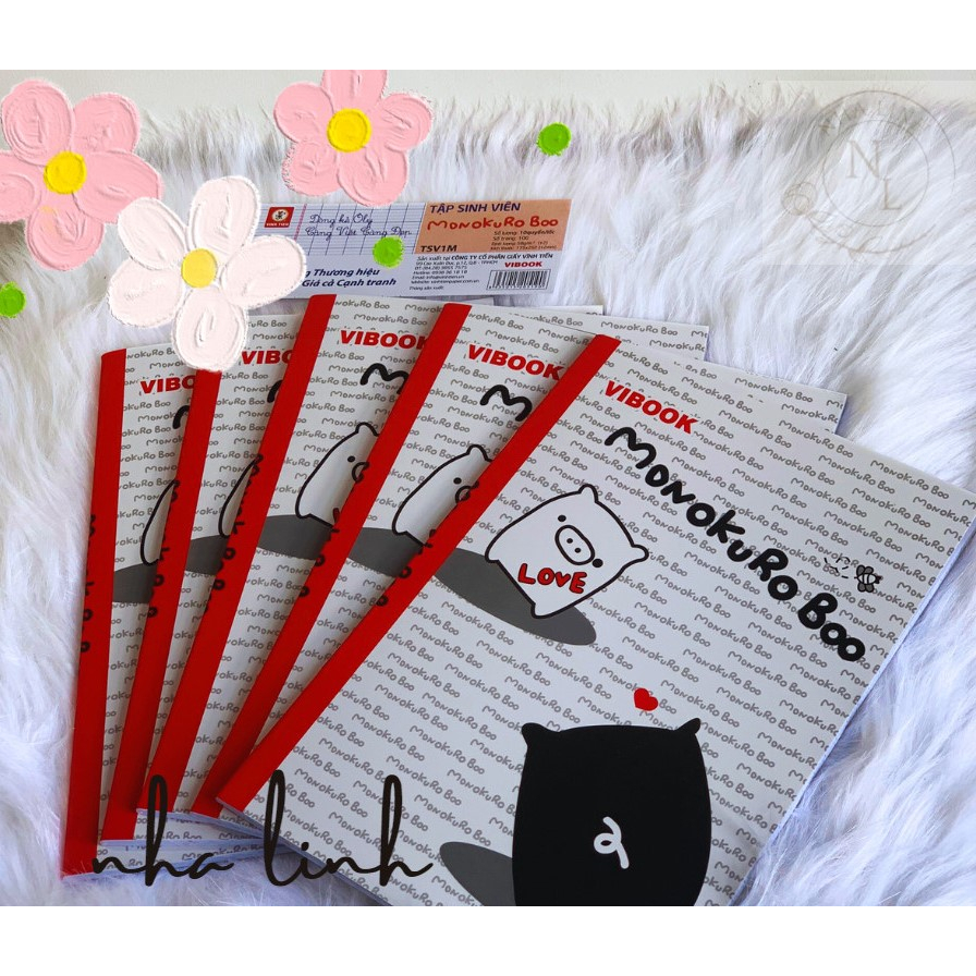 Tập sinh viên Monokuroo Boo 100 trang kẻ ngang