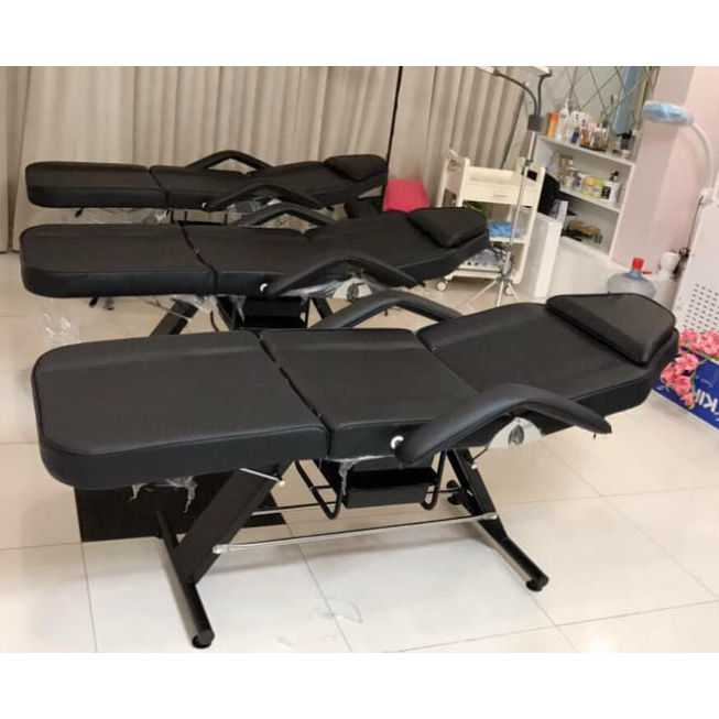 Giường phun xăm, nối mi, ghế tiêm Filler màu Đen - Hàng nhập khẩu