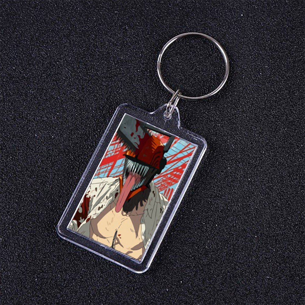 Móc khóa mica IN HÌNH CHAINSAW MAN Thợ săn quỷ ver TEEN anime chibi xinh xắn tiện lợi dễ thương