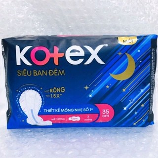Băng vệ sinh Kotex Siêu ban đêm 35cm x 3 miếng