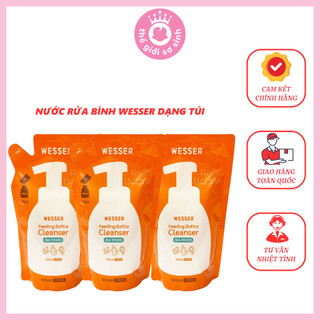 [✨CHÍNH HÃNG 100%] Nước Rửa Bình Sữa Wesser Chính Hãng 500ml – Dạng Chai & Bịch, An Toàn Cho Bé SSVIP