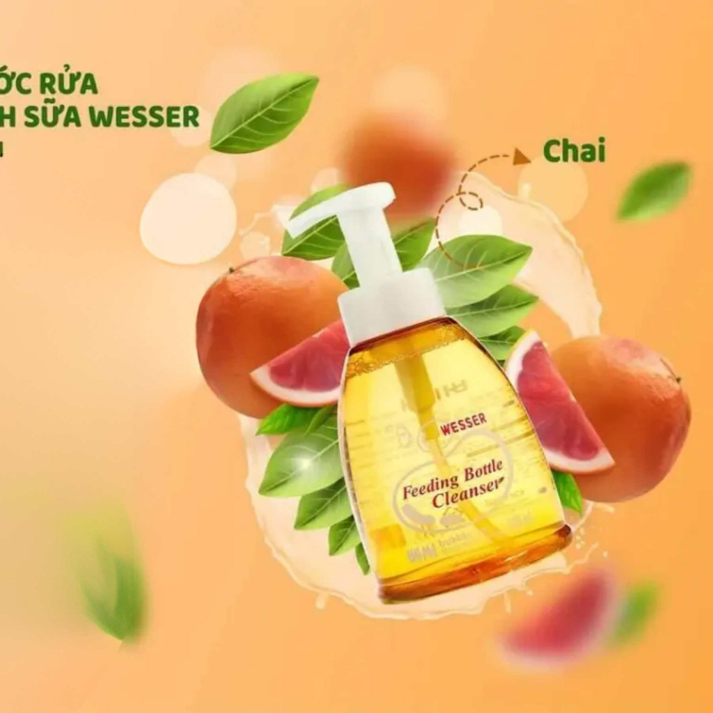 Nước rửa bình sữa Wesser bịch - chai 500ml