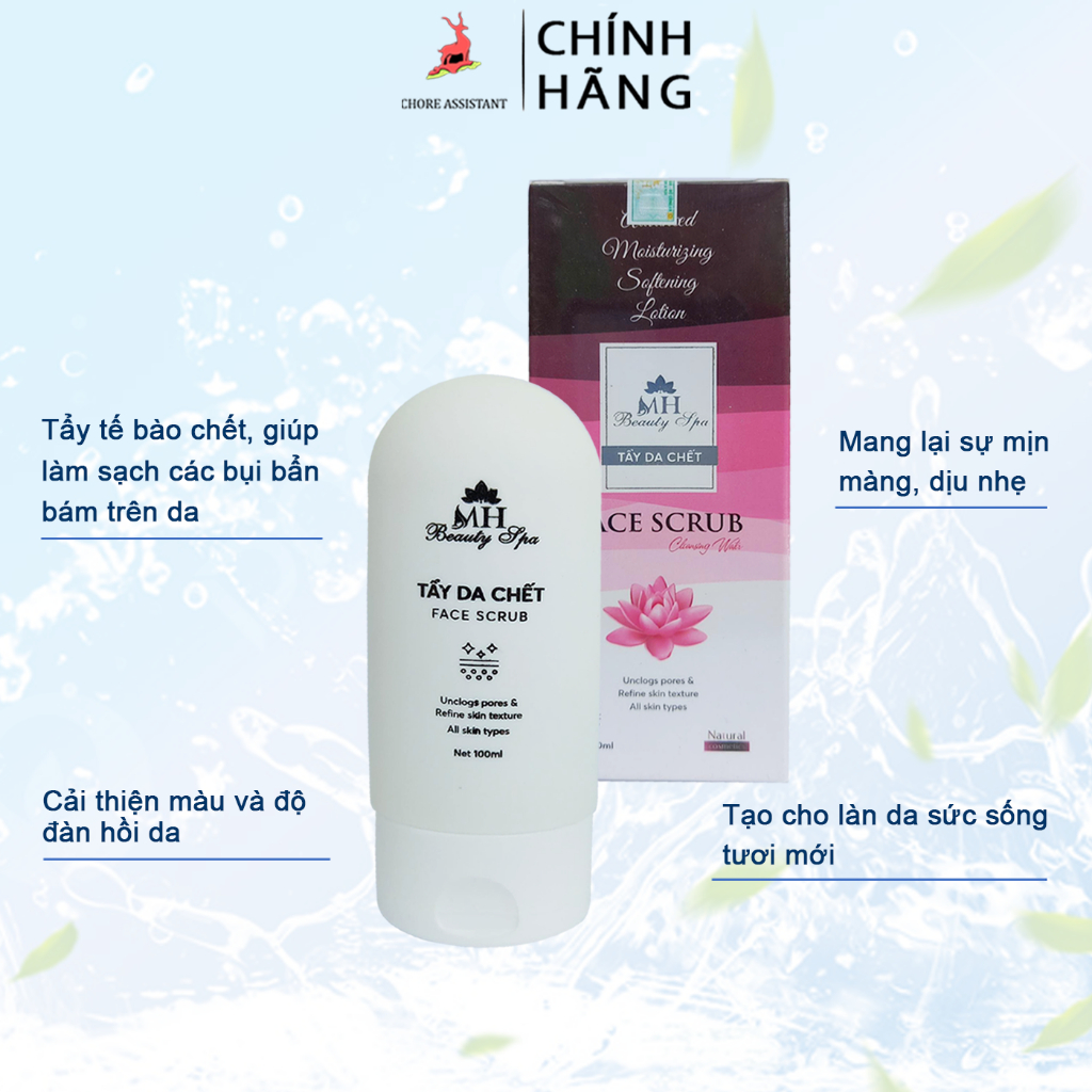 Gel tẩy da chết mặt MH Beauty Spa 100ml, Tẩy da chết body, làm sáng da_Chính Hãng