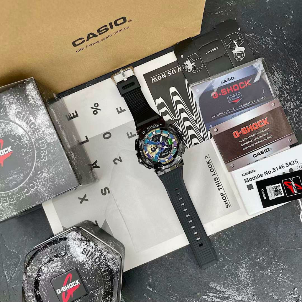 [ Full Box ] Đồng hồ nam G - Shock GM - 110B - 1A, size mặt 45mm, chống nước 5ATM, máy pin, bảo hành máy 12 tháng