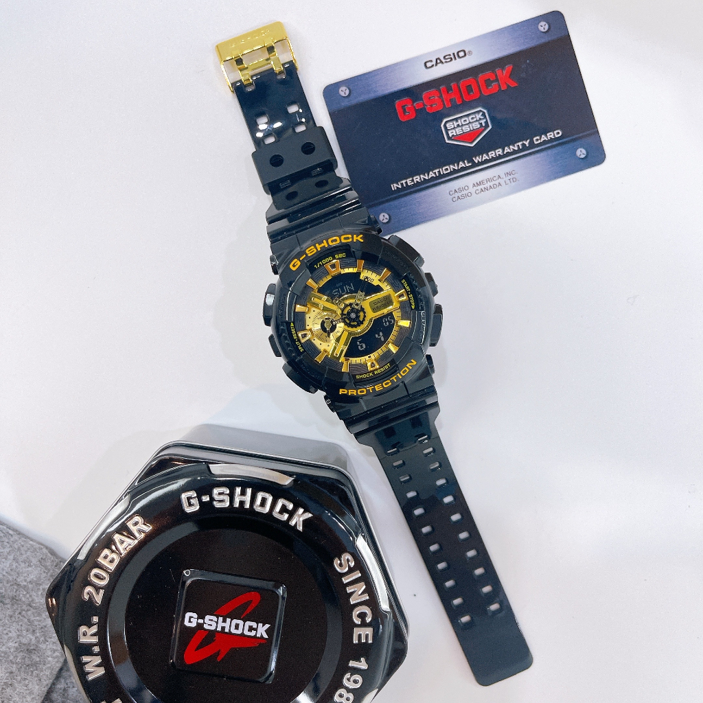 [ Full Box ]Đồng hồ nam Casio G Shock GA-110GB-1ADR, size mặt 45mm, 3 kim thể thao, chống nước 5ATM, bảo hành máy 12 thá