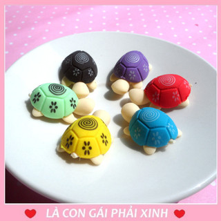Gôm tẩy hình chú rùa dễ thương, xinh xắn, cục tẩy, gôm xóa viết chì mini hình chú rùa nhiều màu siêu cute