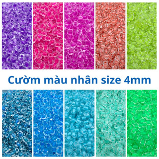 10g Hạt cườm 4mm màu nhân dùng làm trang sức thủ công DIY