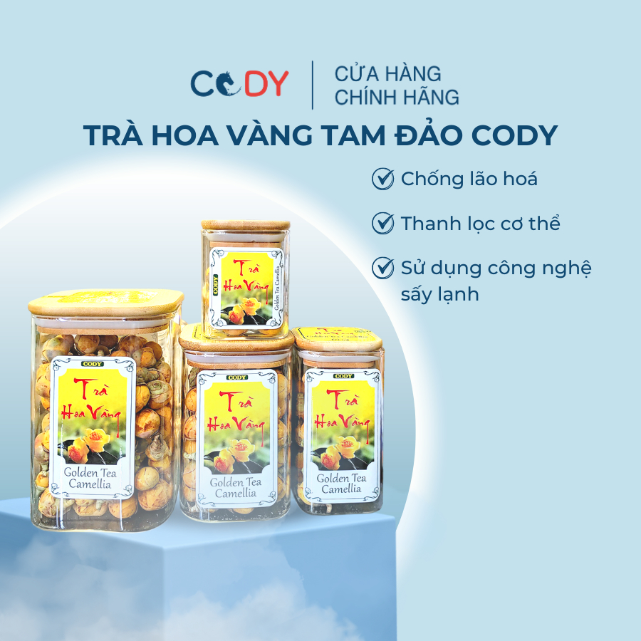 (HÀNG CHÍNH HÃNG)Trà Hoa Vàng Ba Chẽ CODY sấy lạnh (hũ 20g- 100g)