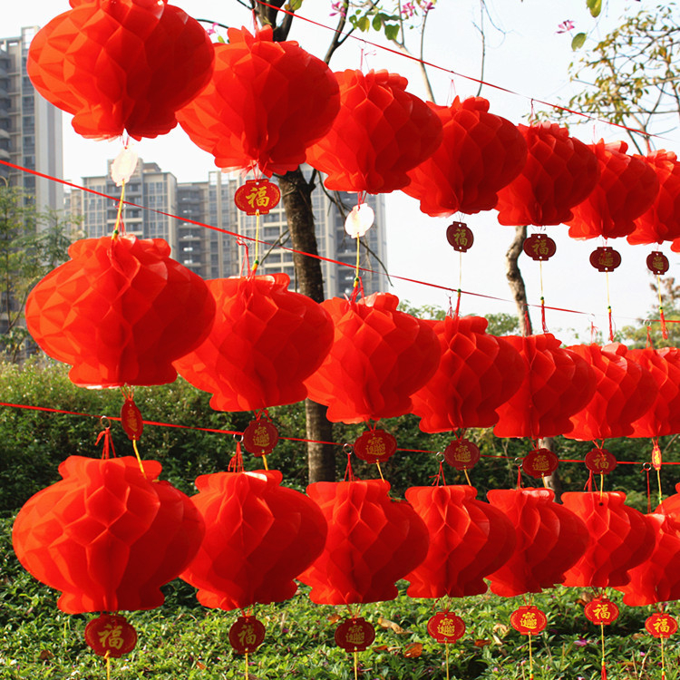 Đèn Lồng đỏ chống nước trang trí lễ tết, trung thu, siêu thị, lớp học, nhà cửa, sân vườn kích thước 11,15,20,25,30,35cm