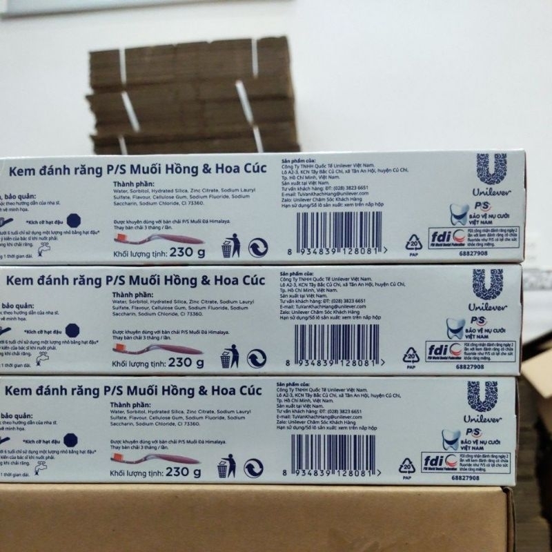 Kem đánh răng p/s muối hồng &hoa cúc