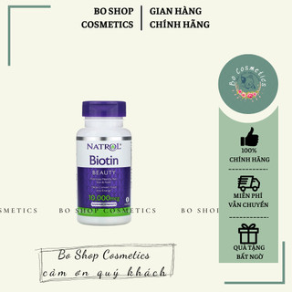 Viên uống mọc tóc natrol biotin 10000 mcg của mỹ 200 viên