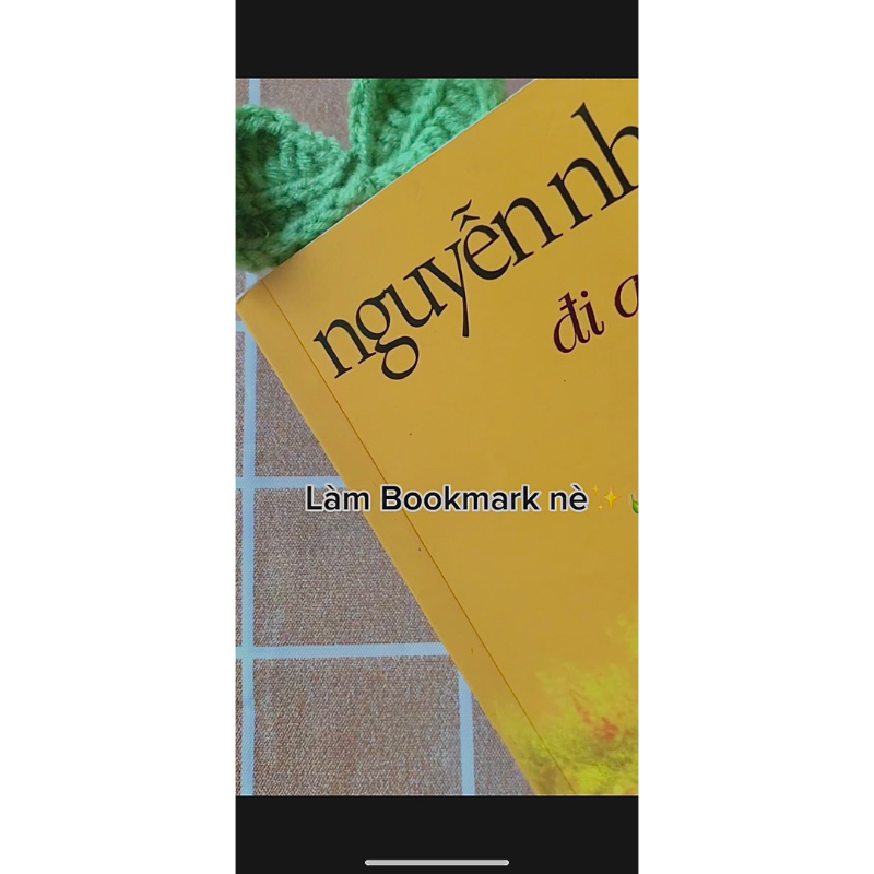 Mầm lá bằng len dùng để làm bookmark, trang trí