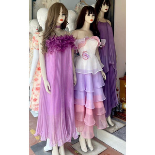 Váy suông hoa bèo dập ly
