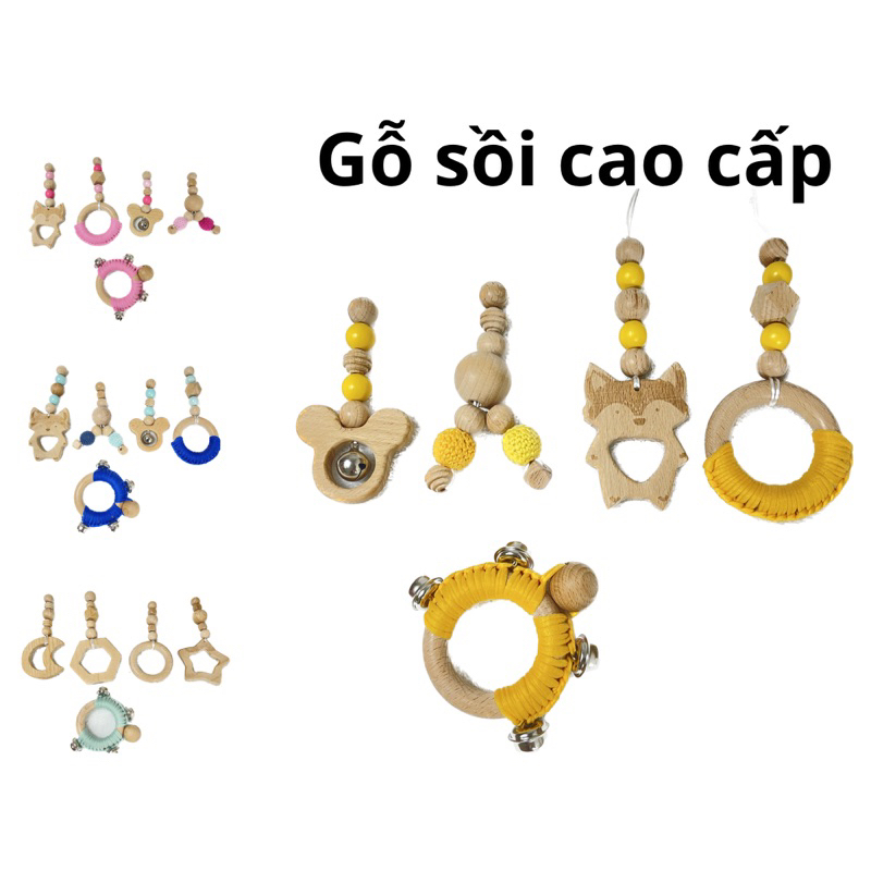 Sét treo gỗ treo kệ treo nôi cho bé sơ sinh từ 0-3 tháng
