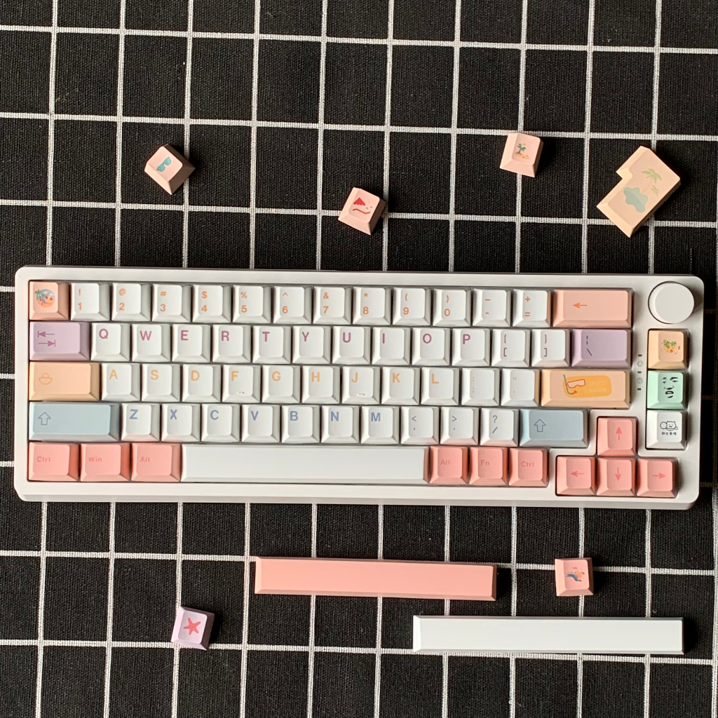 Keycap PBT - Macaron Profile Cherry 145 nút dành cho phím cơ