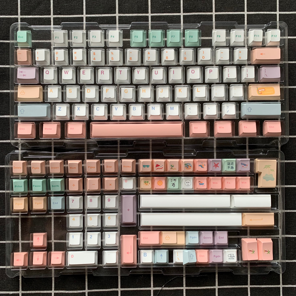 Keycap PBT - Macaron Profile Cherry 145 nút dành cho phím cơ