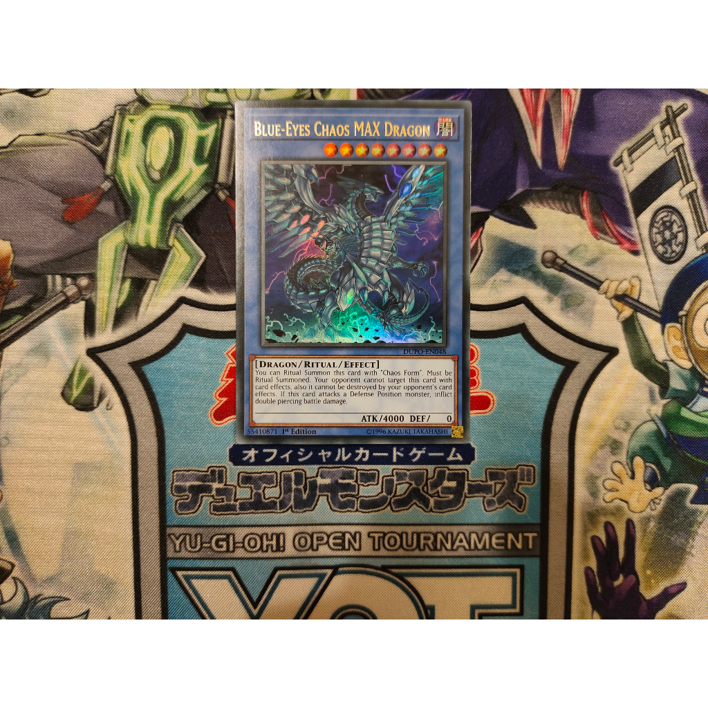 Thẻ bài Yugioh chính hãng Blue-Eyes Chaos MAX Dragon - DUPO-EN048 - Ultra Rare 1st Edition