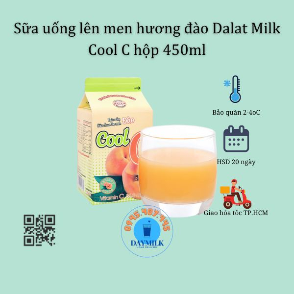 Sữa chua lên men hương đào Dalat Milk Cool C