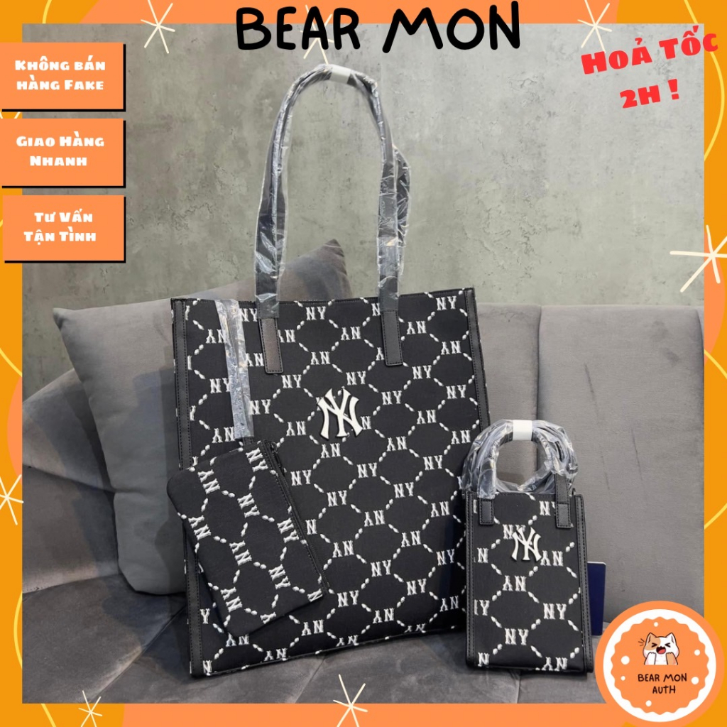 Túi Monogram Diamond Jacquard Tote Bag New York Yankees 3Aorm012N-50Bks