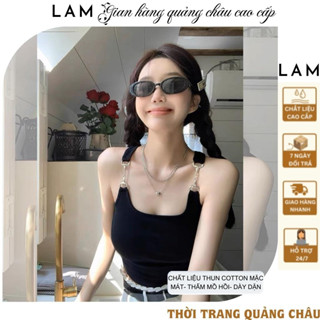 Áo dây xích - Áo croptop - Áo hai dây thiết kế chất liệu thun cotton mặc siêu mát vào  mùa hè