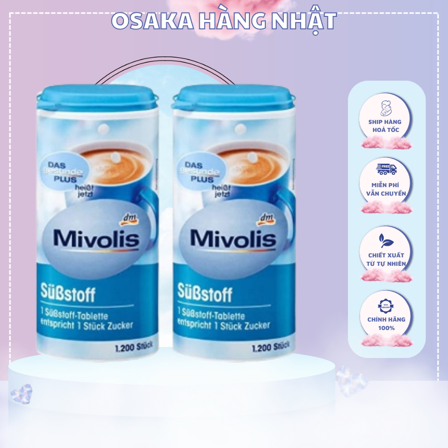 ⚠️FREESHIP⚠️ Đường ăn kiêng Mivolis Đức 1200v