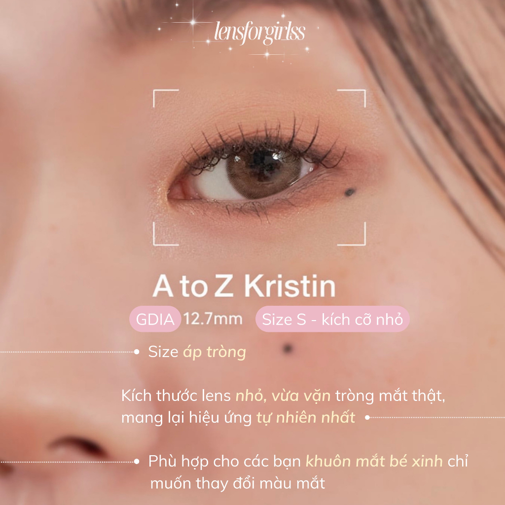 LENS WONYOUNG | Kính áp tròng 1 ngày nhiều kích cỡ A to Z BROWN chính hãng HAPAKRISTIN | Lens cận 1 ngày | LENSFORGIRLSS