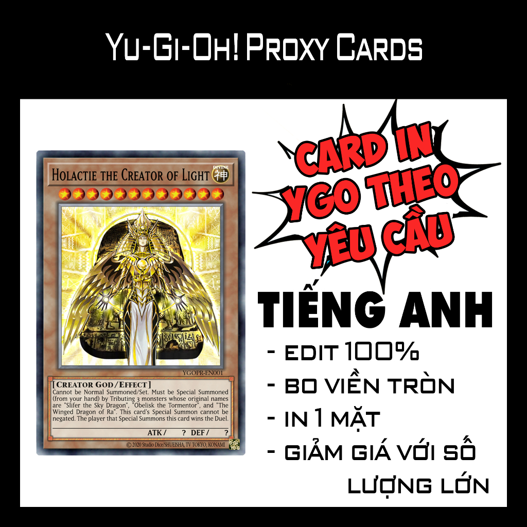 Bài IN Yugioh Tiếng Anh theo yêu cầu - IN 1 mặt