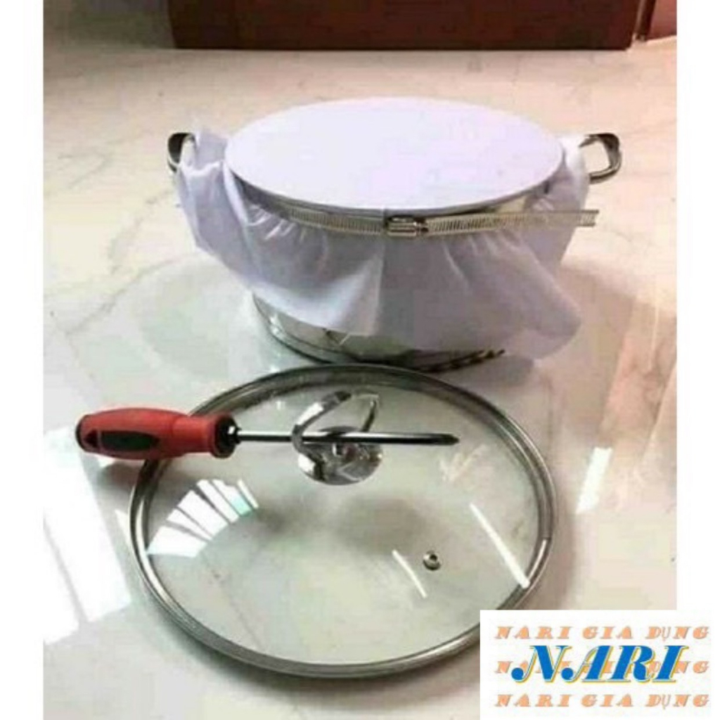 Dụng cụ làm bánh cuốn nóng cho nồi từ 25cm - 35 cm size Lớn có tăng đơ điều chỉnh - Bộ khuôn làm bánh cuốn tiện lợi