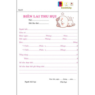 Biên lai giao hụi 1 liên, 2 liên 100 tờ/quyển