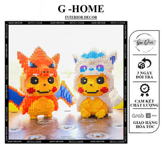Thanh lý - láp ráp pikachu cỡ lớn size to 27cm - đồ chơi xếp hình nano 3d cho bé chuẩn mẫu