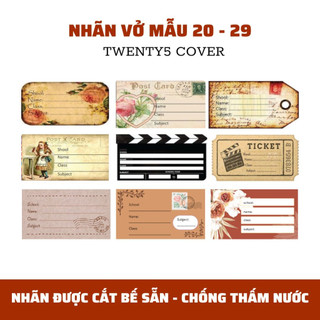 Set nhãn vở theo mẫu 20 - 29