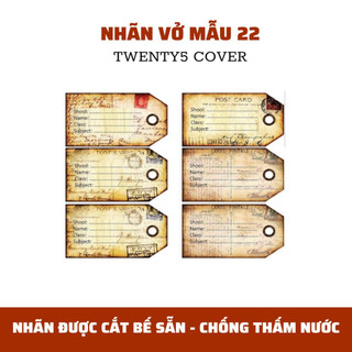 SET NHÃN VỞ THEO MẪU 20 - 29