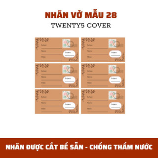 SET NHÃN VỞ THEO MẪU 20 - 29