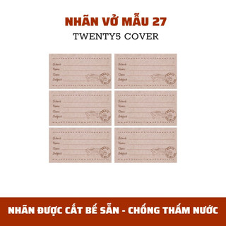 SET NHÃN VỞ THEO MẪU 20 - 29