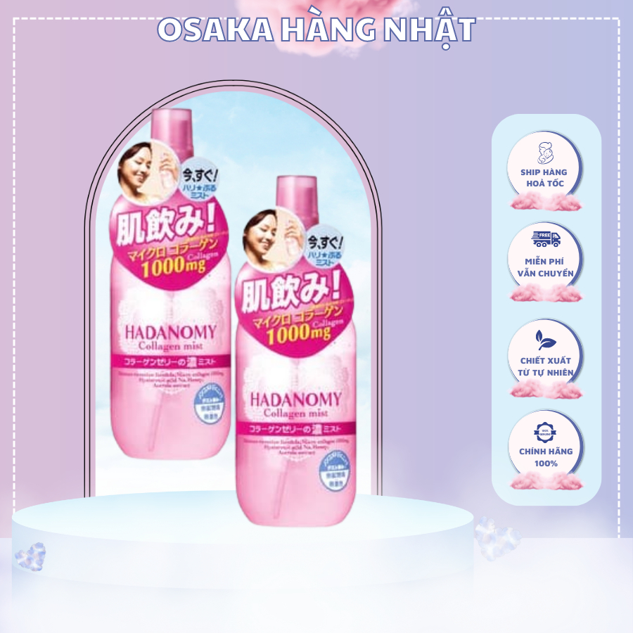 ⚠️FREESHIP⚠️ Xịt Khoáng Collagen Hadanomy 250ml Nhật
