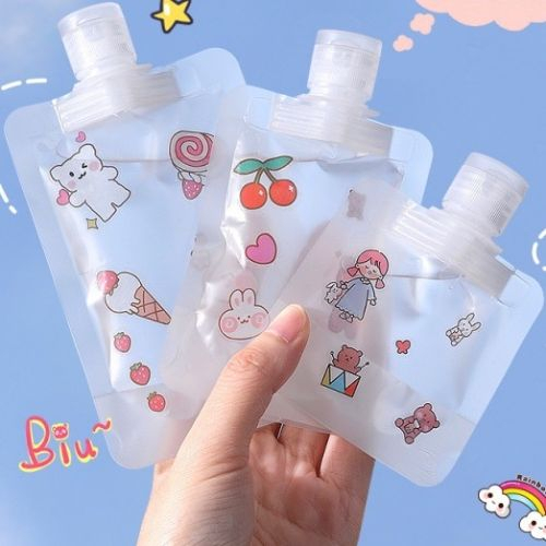 Túi chiết mỹ phẩm 100ml 50ml 30ml Túi Chiết Dầu Gội, Dầu Xả, Sữa Tắm Có Thể Tái Sử Dụng