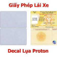 Miếng Dán 2 Mặt Giấy Phép Lái Xe (GPLX) Decal Lụa Nhám