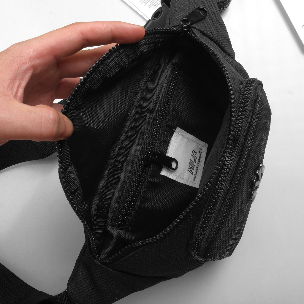 Túi Đeo Chéo, túi bao tử chữ NY màu kem vàng, MLB Monogram Color, hàng cao cấp