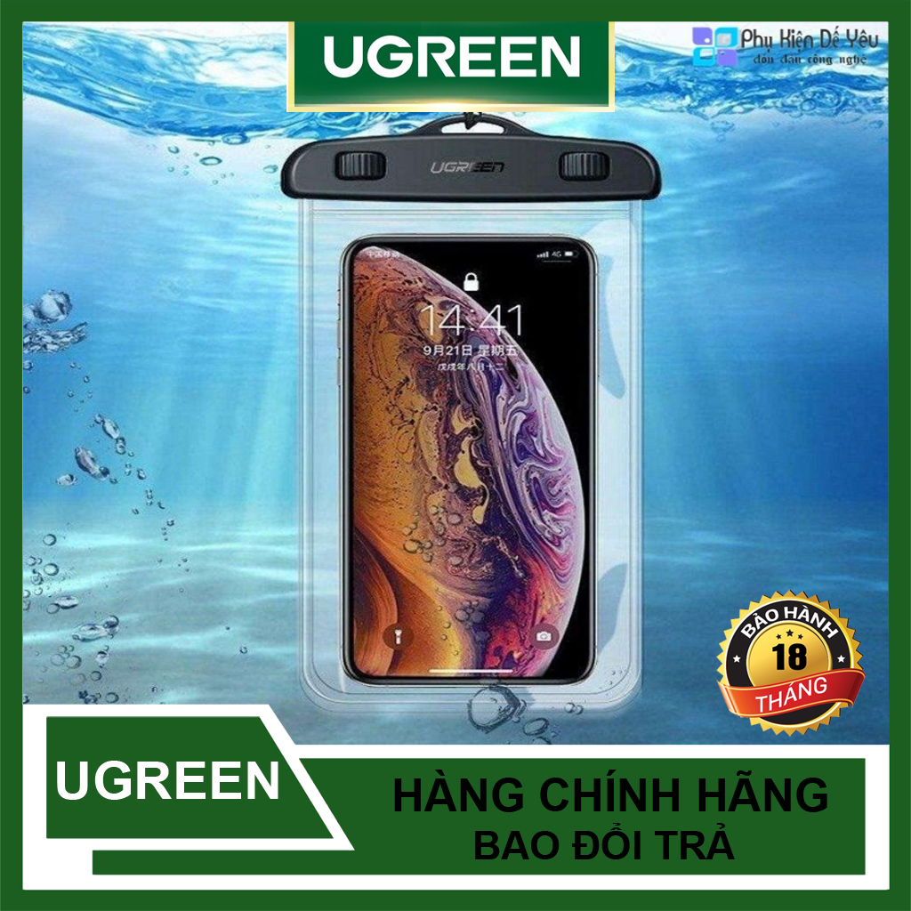 Túi chống nước điện thoại tiêu chuẩn IPX8 độ sâu 10m-Tương thích màn hình ĐT từ 4 đến 6.5 icnh Chính Hãng