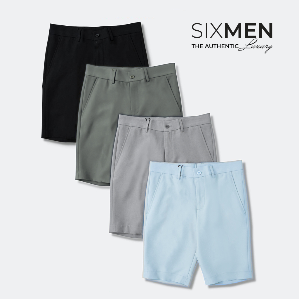Quần short kaki nam cao cấp SIXMEN vải kaki tây xuất xịn, co giãn - 5 màu