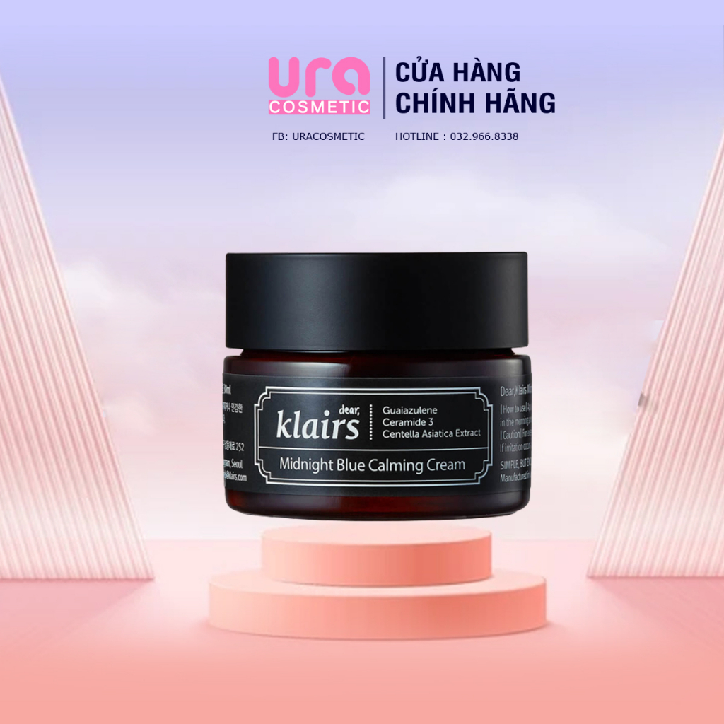 Kem dưỡng phục hồi, dưỡng trắng, hỗ trợ giảm thâm mụn Klairs midnight blue calming 30ml