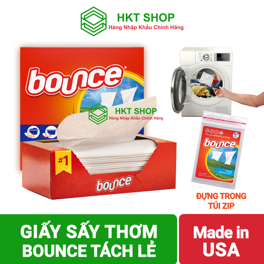 Giấy thơm quần áo Bounce Mỹ Tách lẻ - HKT Shop